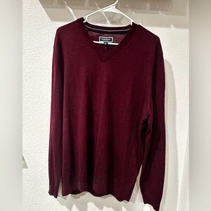 Club Room Men's V-Neck Sweater - Wine